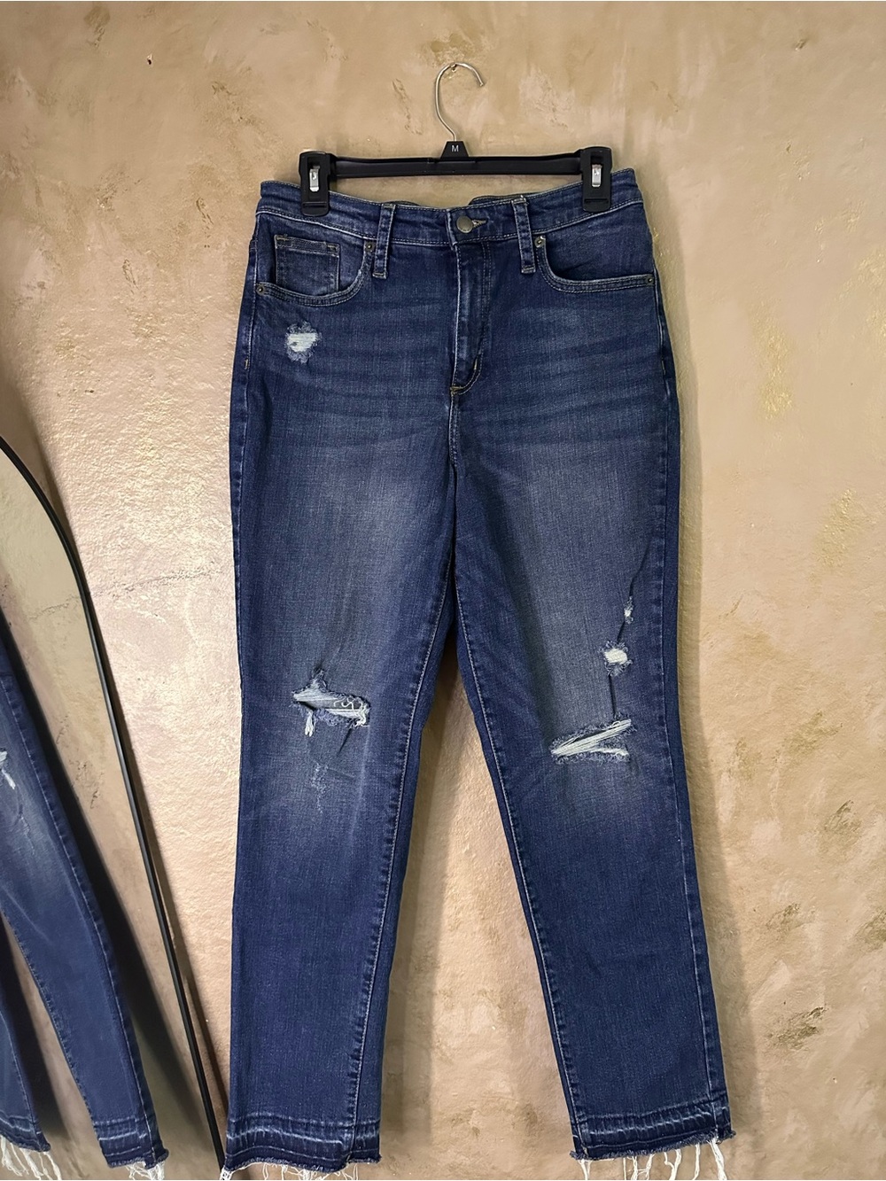 Universal Thread Dark Blue Distressed Skinny Jeans